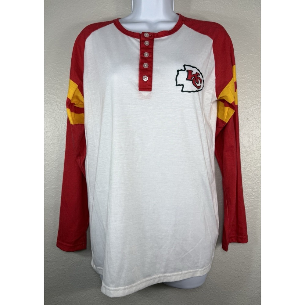 Kansas City Chiefs women's Size M long sleeve henley shirt